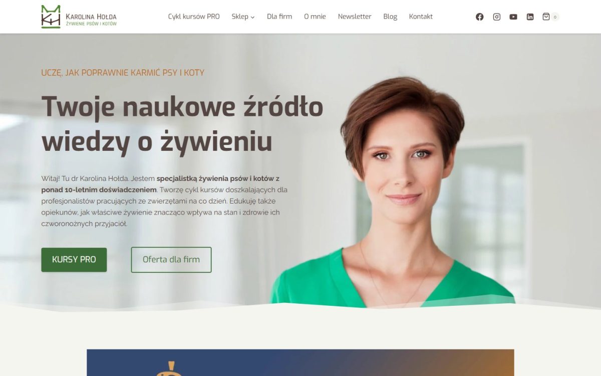 karolinaholda.com: strona główna