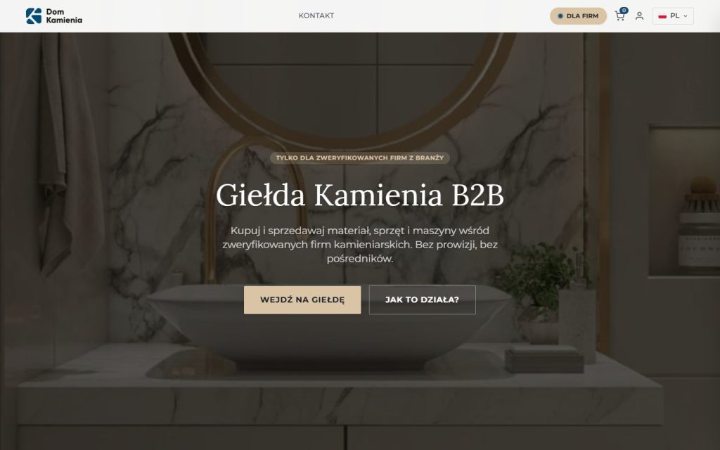 domkamienia.pl: strona główna Giełdy Kamienia B2B